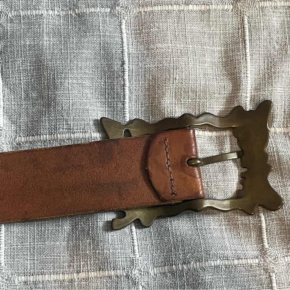 Miss Sixty Vintage Leather Italy Chunky Belt Buckle Sz M - Picture 8 of 13